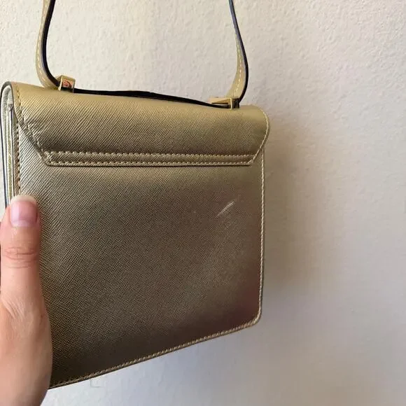 Kate Spade New York Gold Square Crossbody Bag